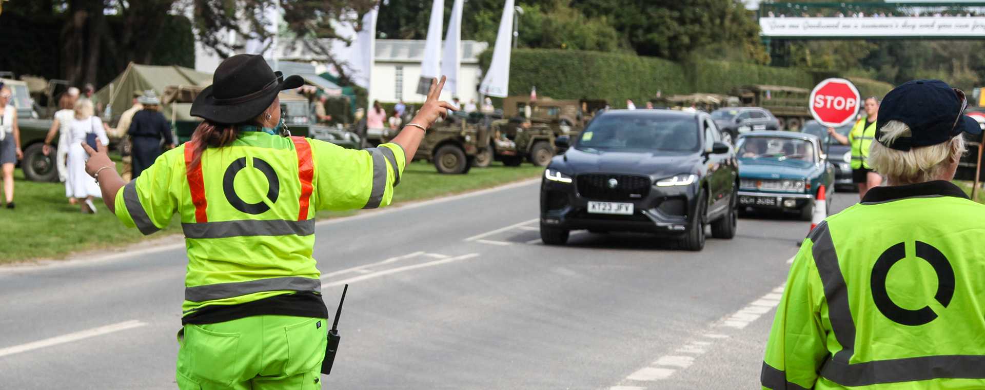 Tracsis Events Marshals directing traffic